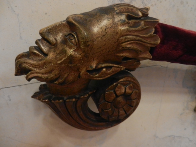A stair-rail finial in the Museo Revolterra